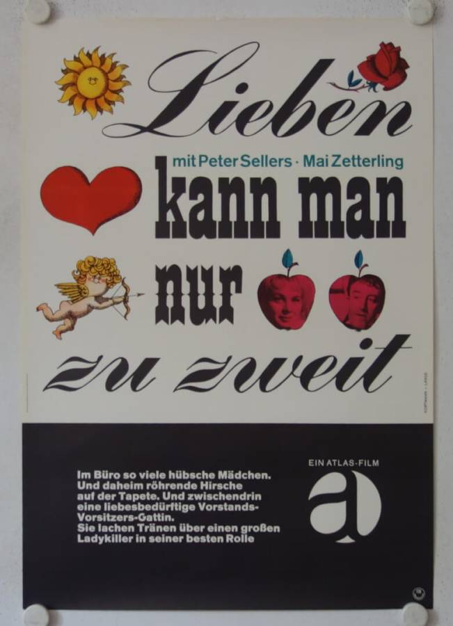 Lieben kann man nur zu zweit originales deutsches Filmplakat